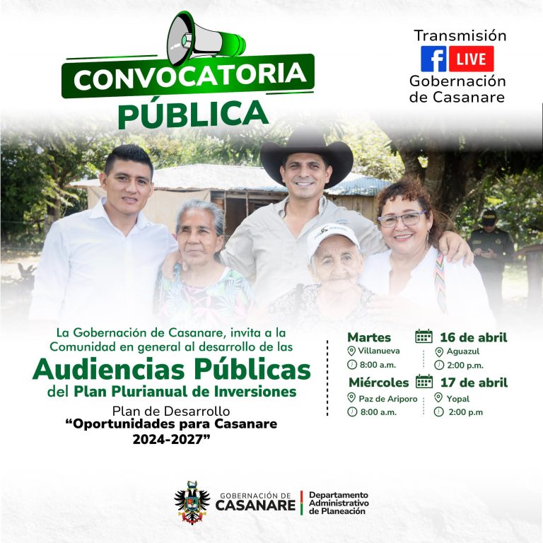 Participe de la priorización de inversiones en Casanare